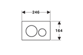 Geberit Matte Black Round Sigma 20 Fingerprint Resistant Flush Plate